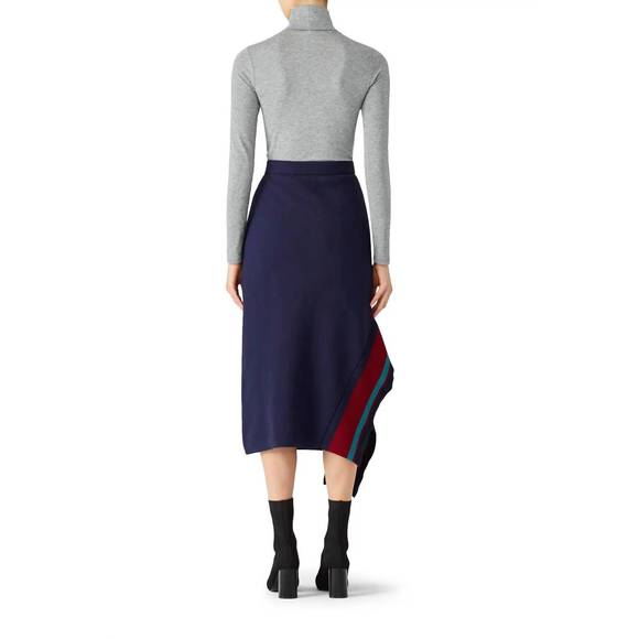TIBI jacquard sweater skirt in blue - Picture 3 of 4